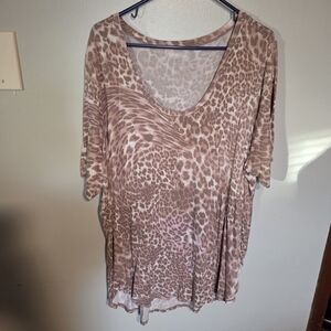 Maurices Animal Print Short Sleeve Top